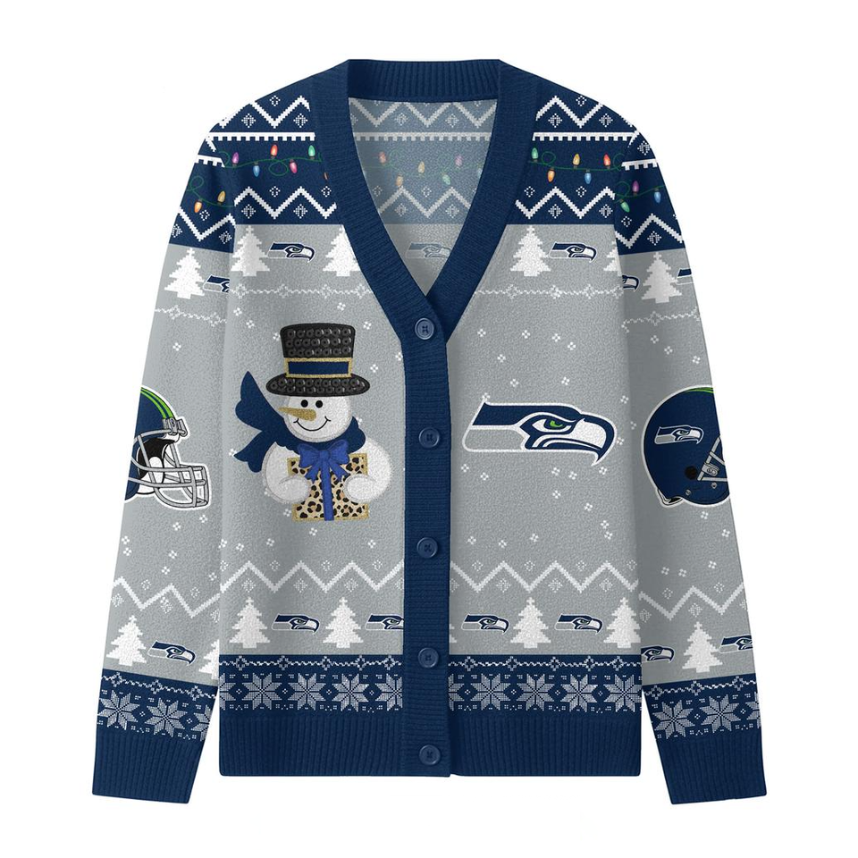 Seattle Seahawks x Christmas Knitted Cardigan Jacket