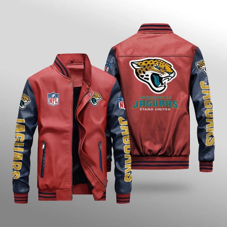 Jacksonville Jaguars Leather Varsity Jackets, Football Jacket