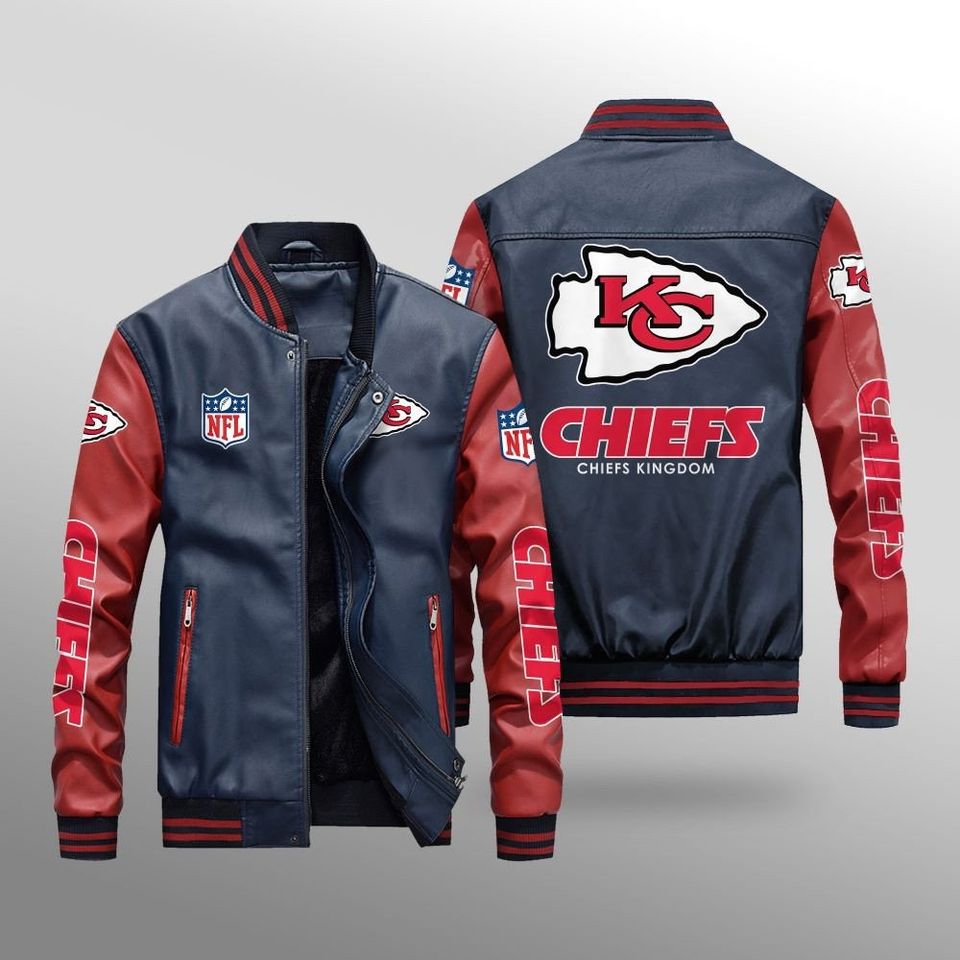 Kansas City Chiefs Leather Varsity Jackets, Football Jacket