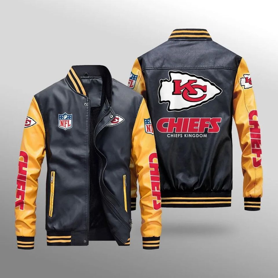 Kansas City Chiefs Leather Varsity Jackets, Football Jacket