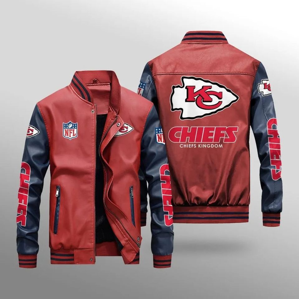 Kansas City Chiefs Leather Varsity Jackets, Football Jacket