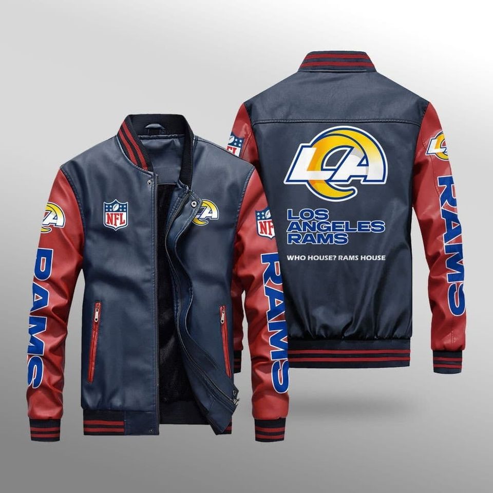 Los Angeles Rams Leather Varsity Jackets, Football Jacket