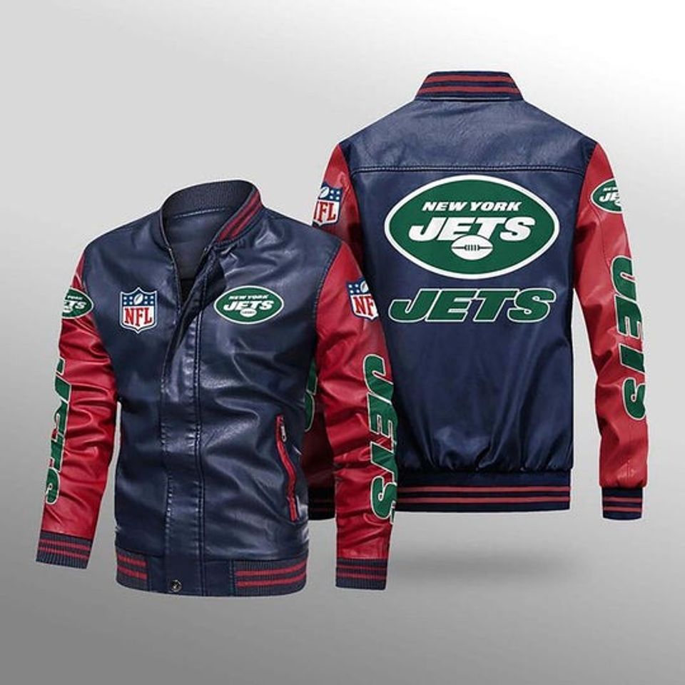 New York Jets Leather Varsity Jackets