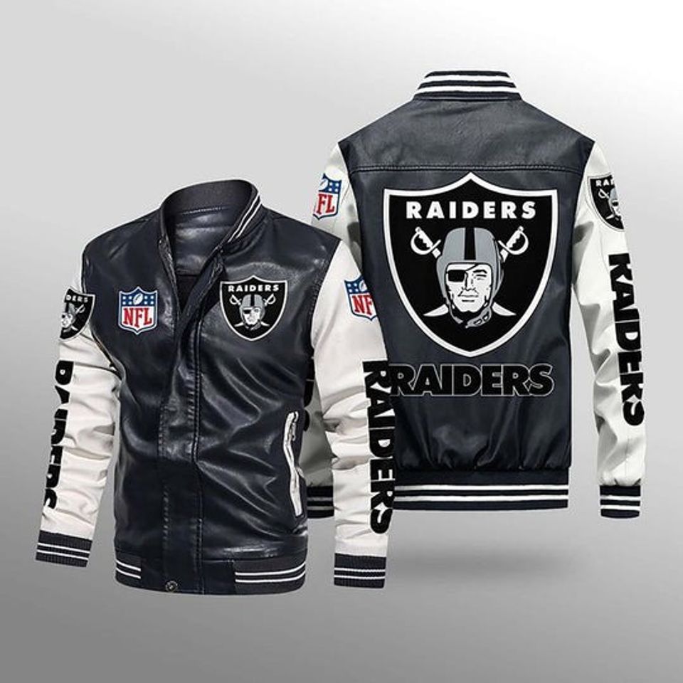 Las Vegas Raiders Leather Varsity Jackets