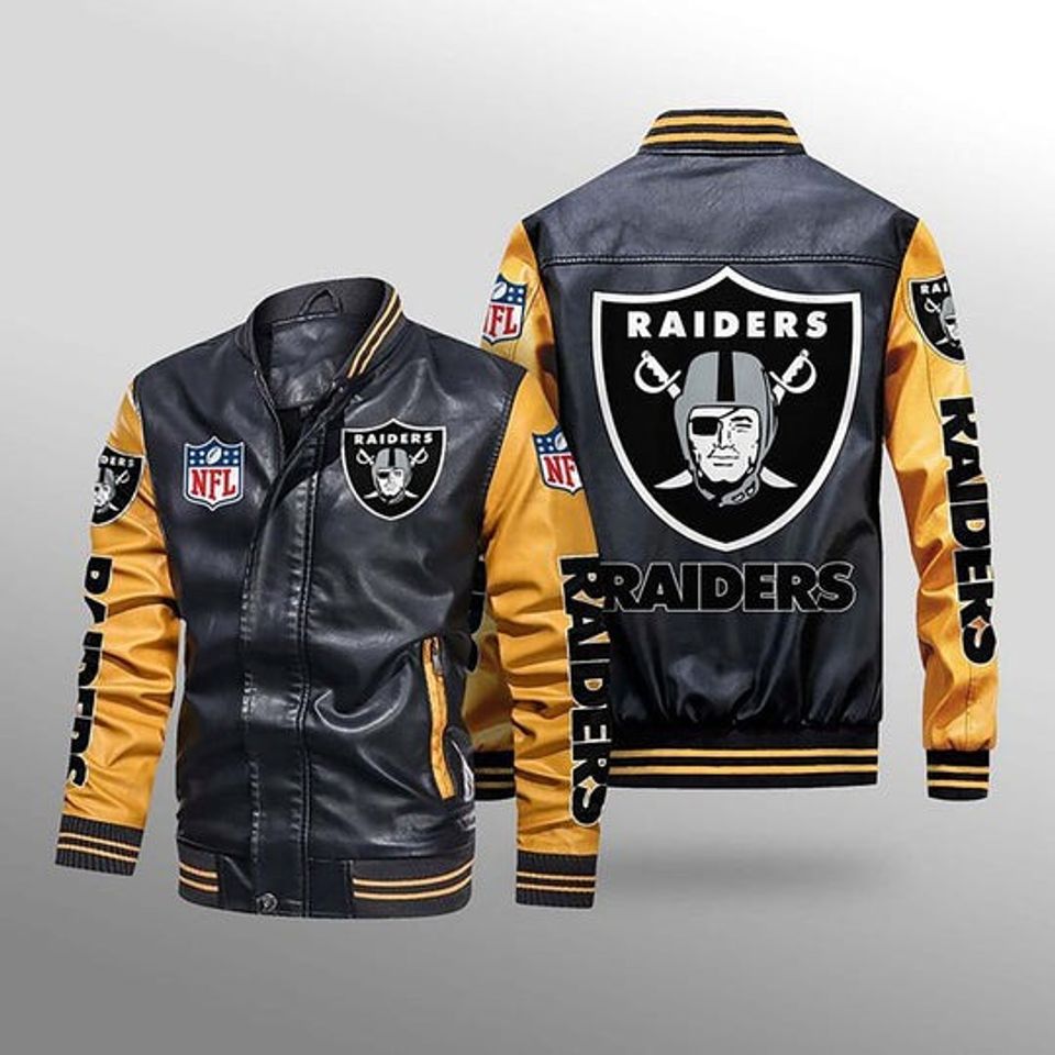 Las Vegas Raiders Leather Varsity Jackets