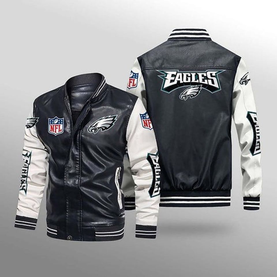 Philadelphia Eagles Leather Varsity Jackets