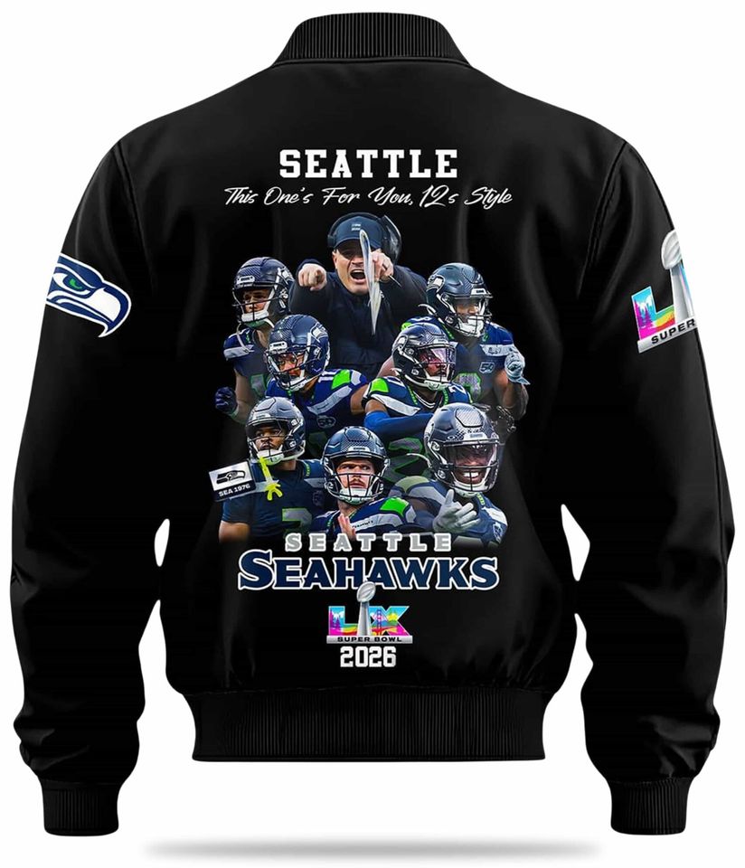 2026 Seahawks Super Bowl LX Champions Bomber Jacket