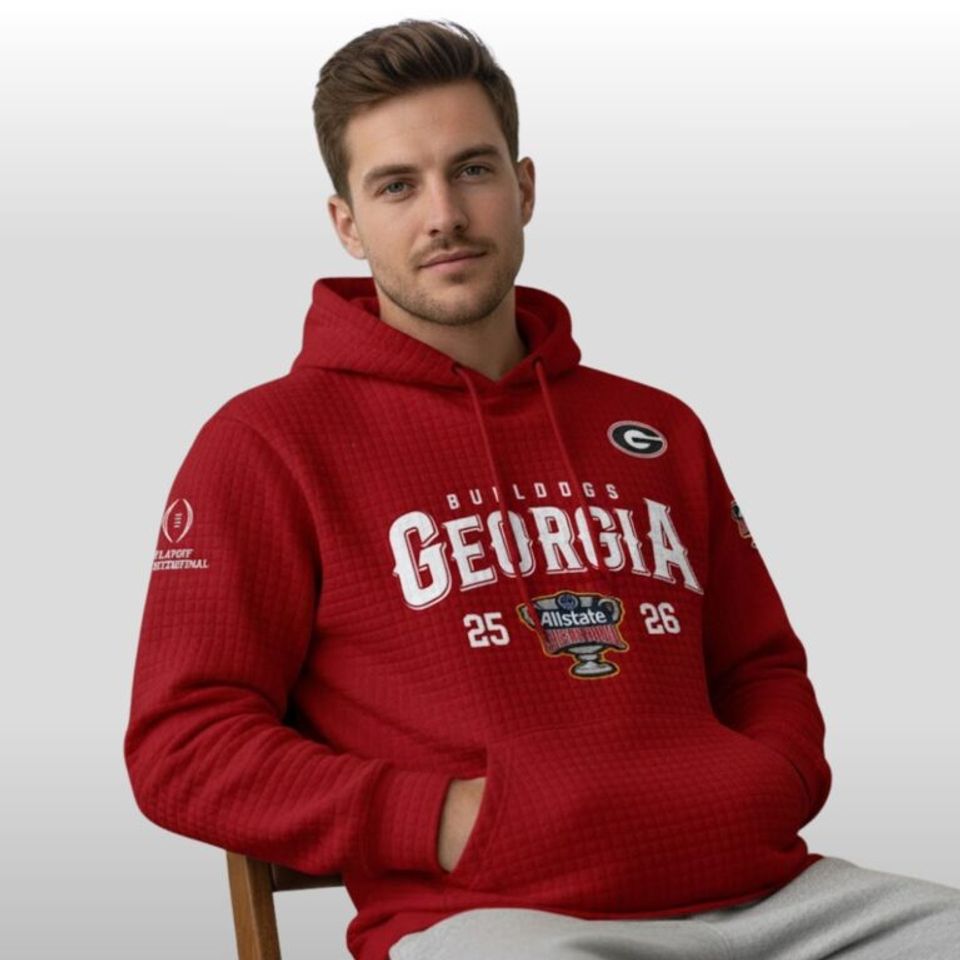 2025 2026 GA bulldogs Allstate Sugar Bowl Waffle Hoodie