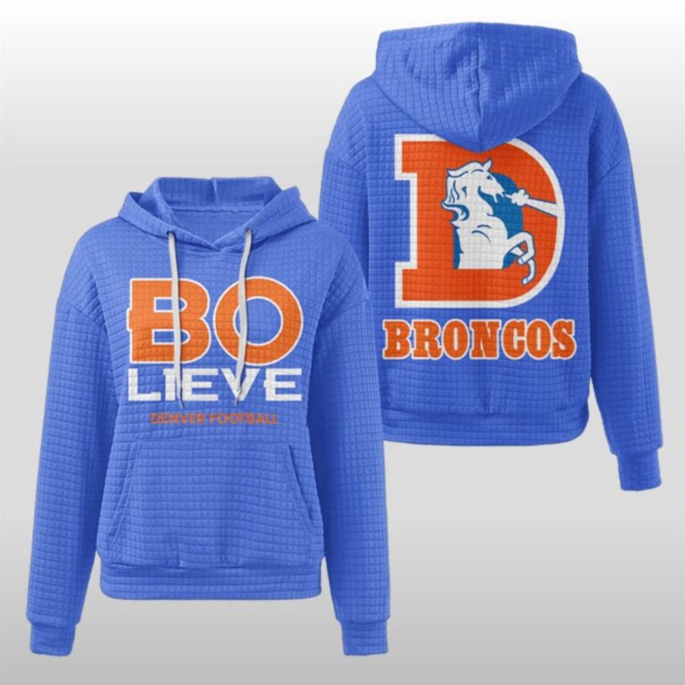Bolieve Denver Broncos Waffle Hoodie
