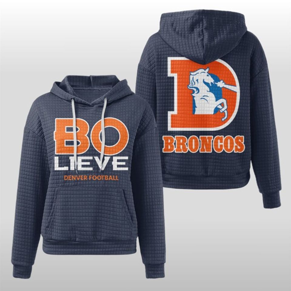 Bolieve Denver Broncos Waffle Hoodie