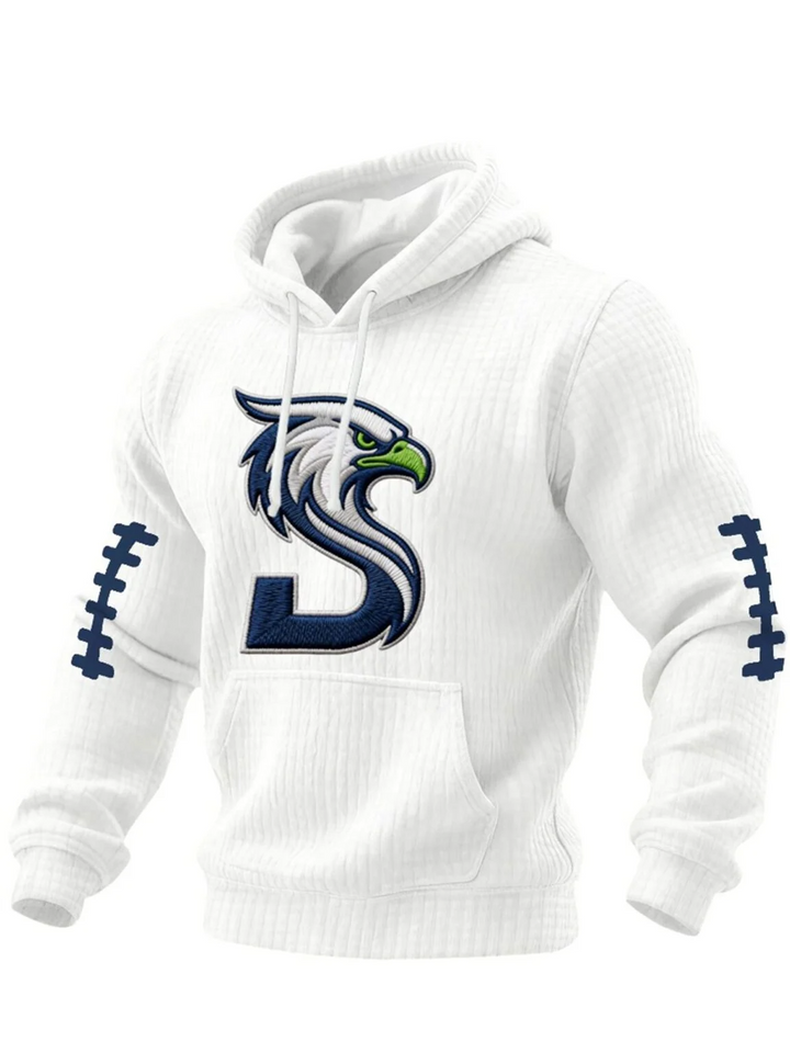 2026 Seahawks Checkered Fabric Waffle Hoodie
