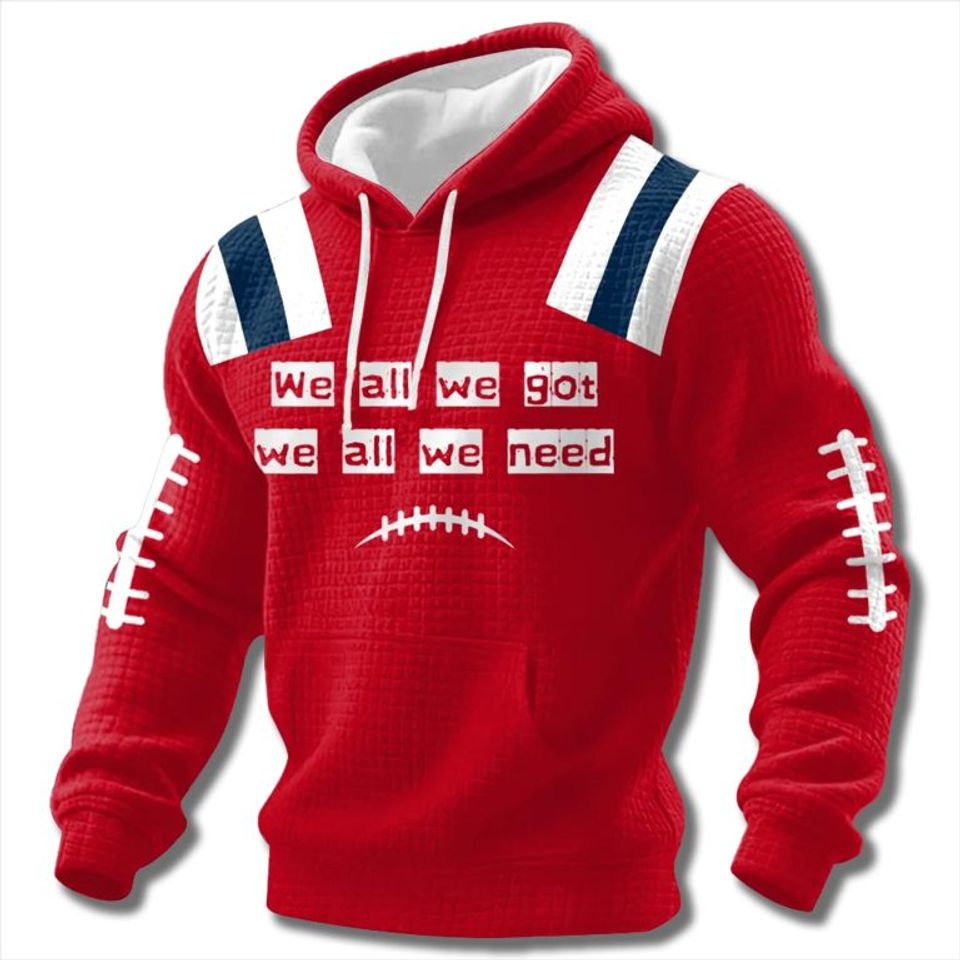 Patriots We All We Got Waffle Hoodie