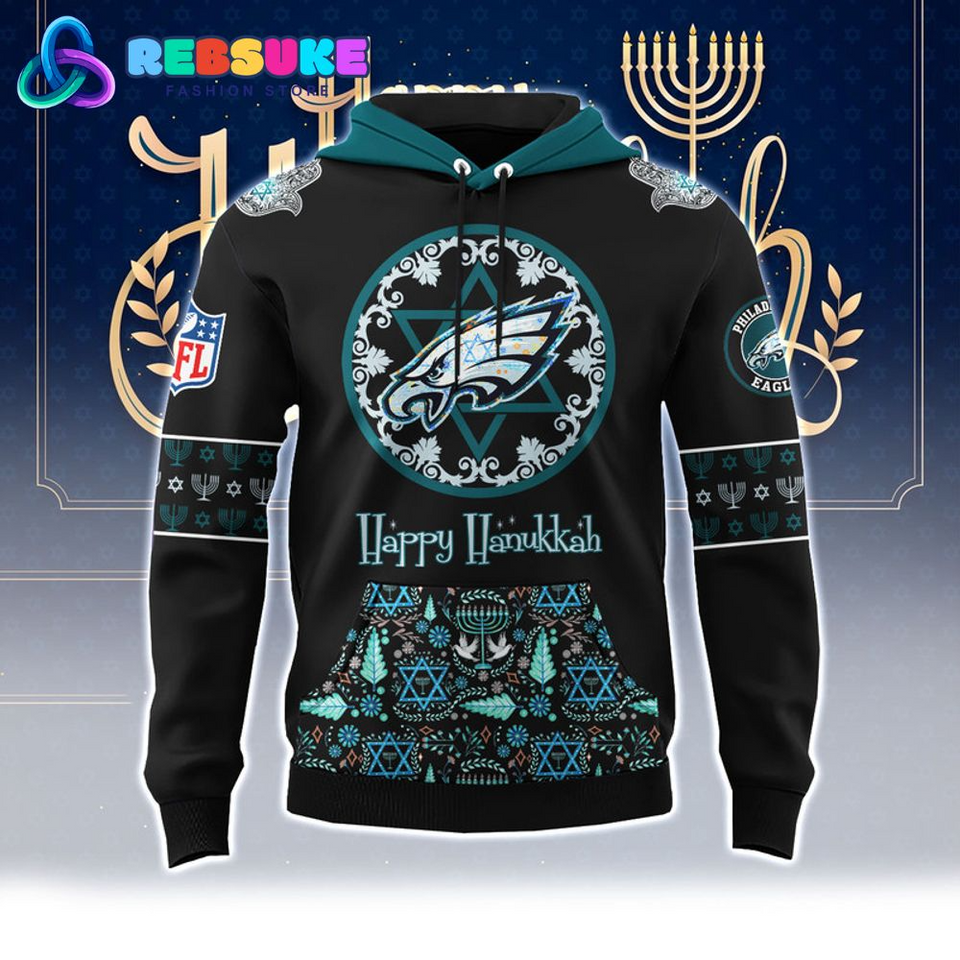 Philadelphia Eagles football Hanukkah Holiday Hoodie