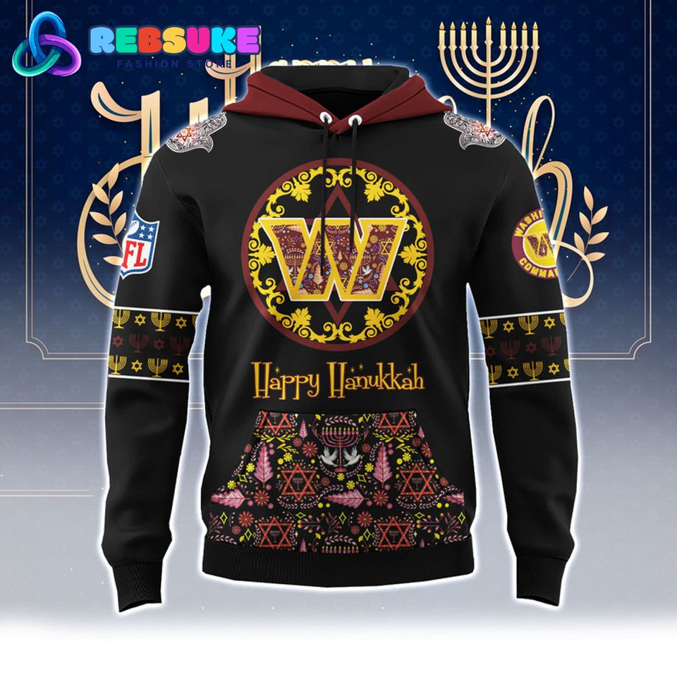 Washington Commanders football Hanukkah Holiday Hoodie