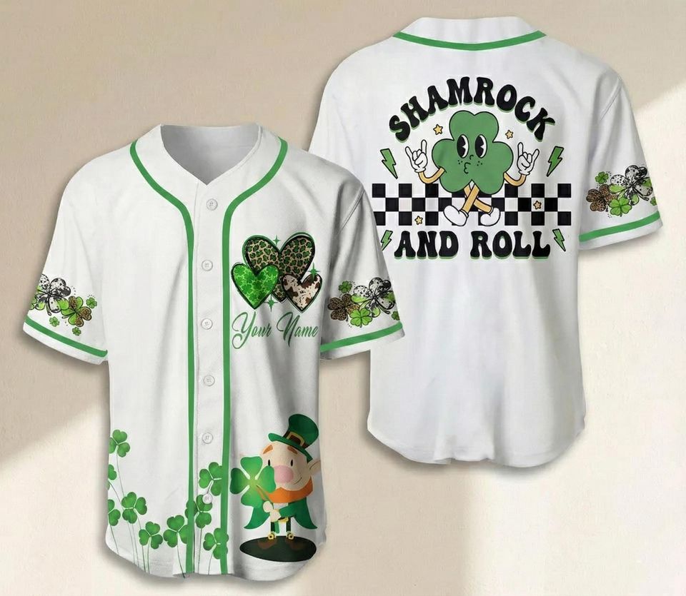Discover Custom Patrick's Day Baseball Jersey, Lucky Charm Jersey, Irish Lucky Shirt, Shamrock St, Patty's Day Gift, Baseball Team Outfit