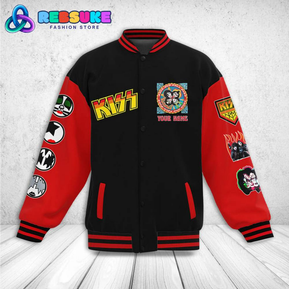 Kiss American Rock Band Customized Baseball Jacket