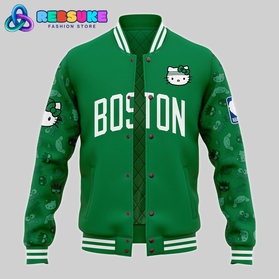 Boston Celtics x Hello Kitty Night Baseball Jacket