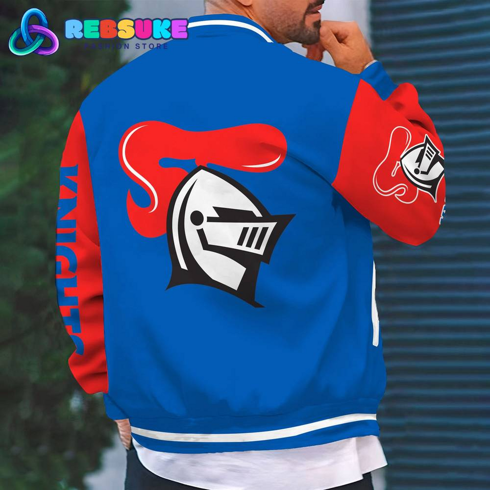 Newcastle Knights NRL Custom Name Baseball Jacket
