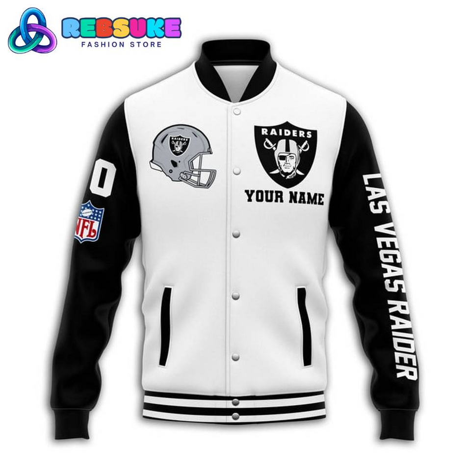 Las Vegas Raiders football Nation Customized Baseball Jacket