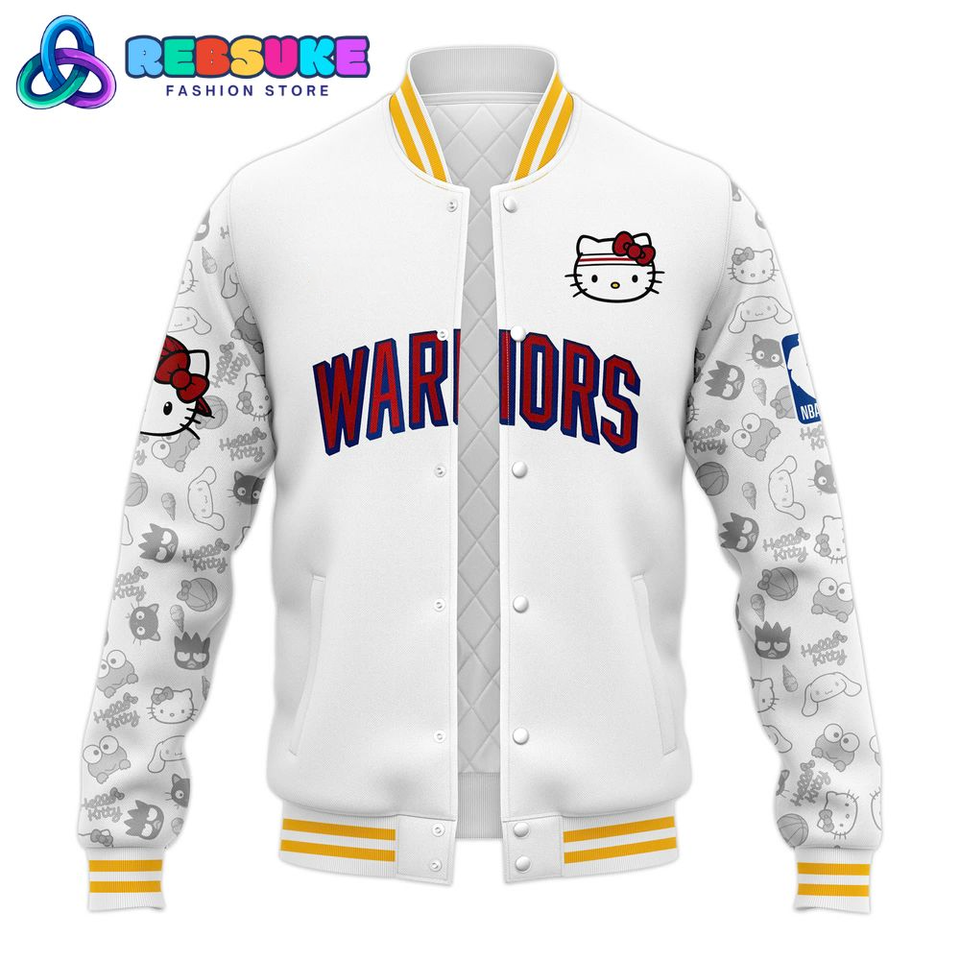 Golden State Warriors x Hello Kitty Night Baseball Jacket