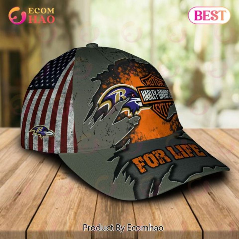 Haarleyy Davidson x Baltimore Ravens Cap Allover Print
