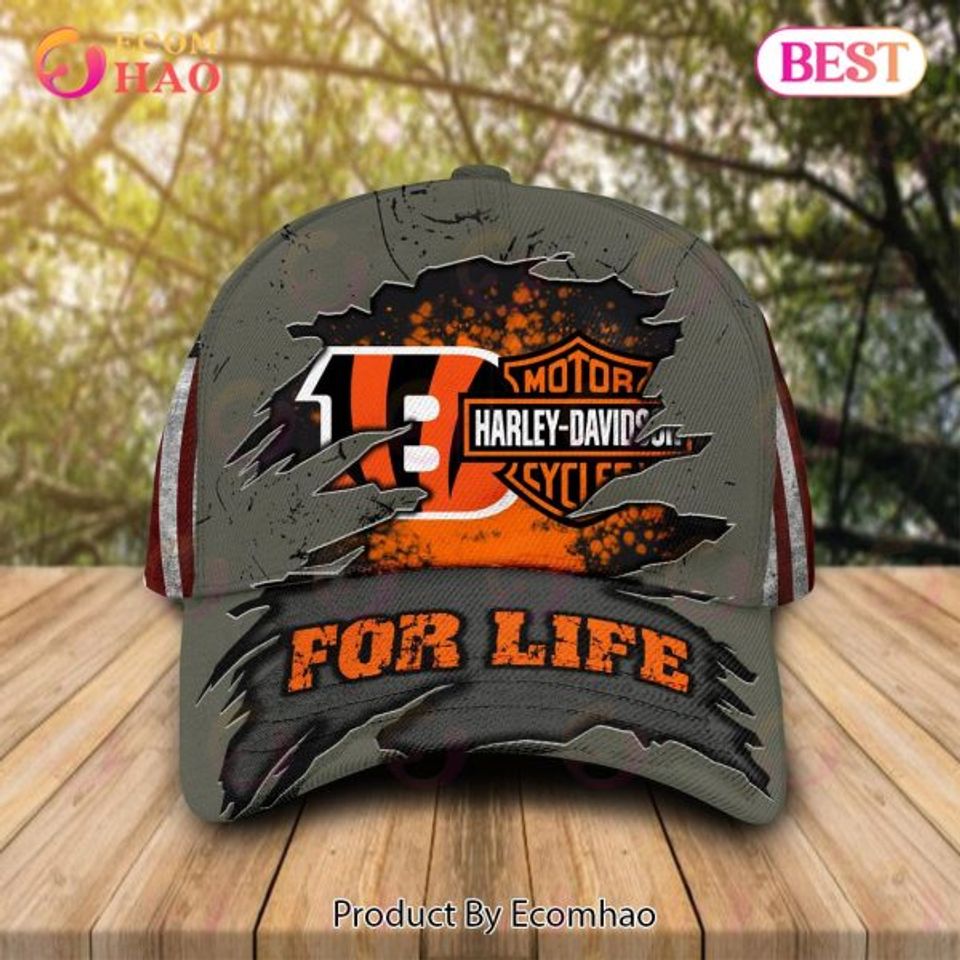 Haarleyy Davidson x Cincinnati Bengals Cap Allover Print