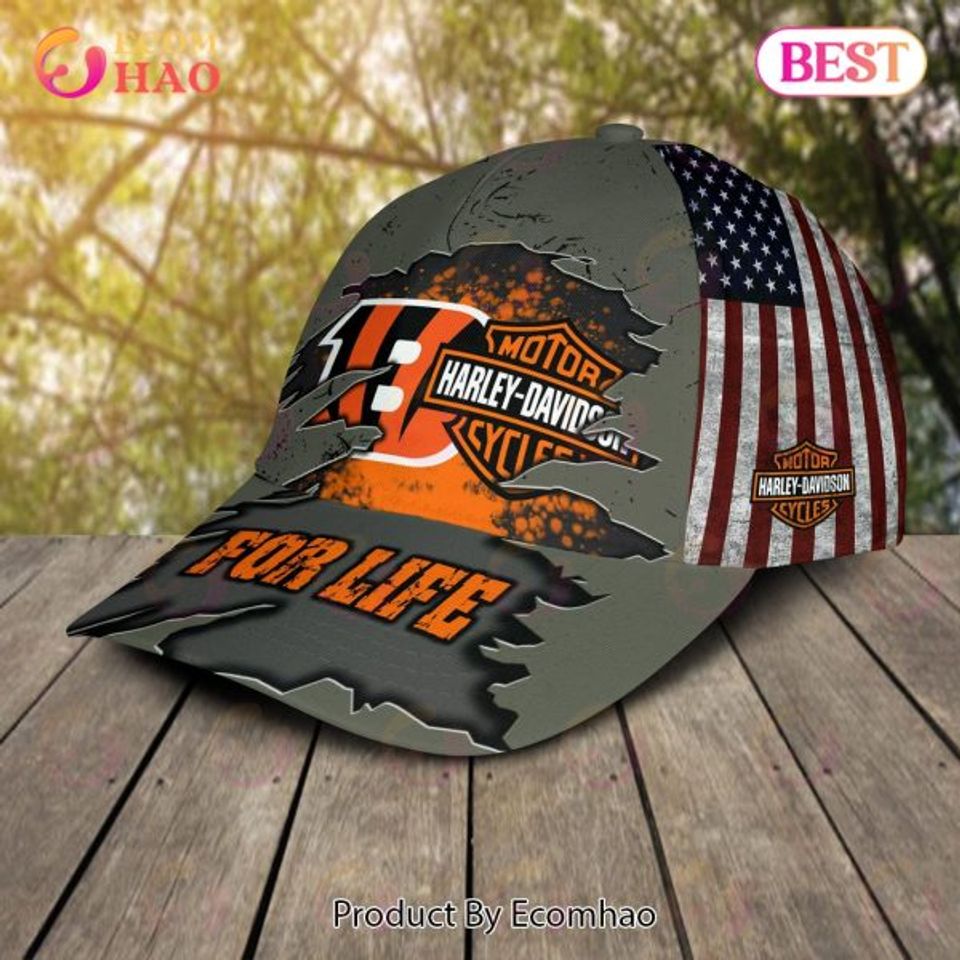 Haarleyy Davidson x Cincinnati Bengals Cap Allover Print
