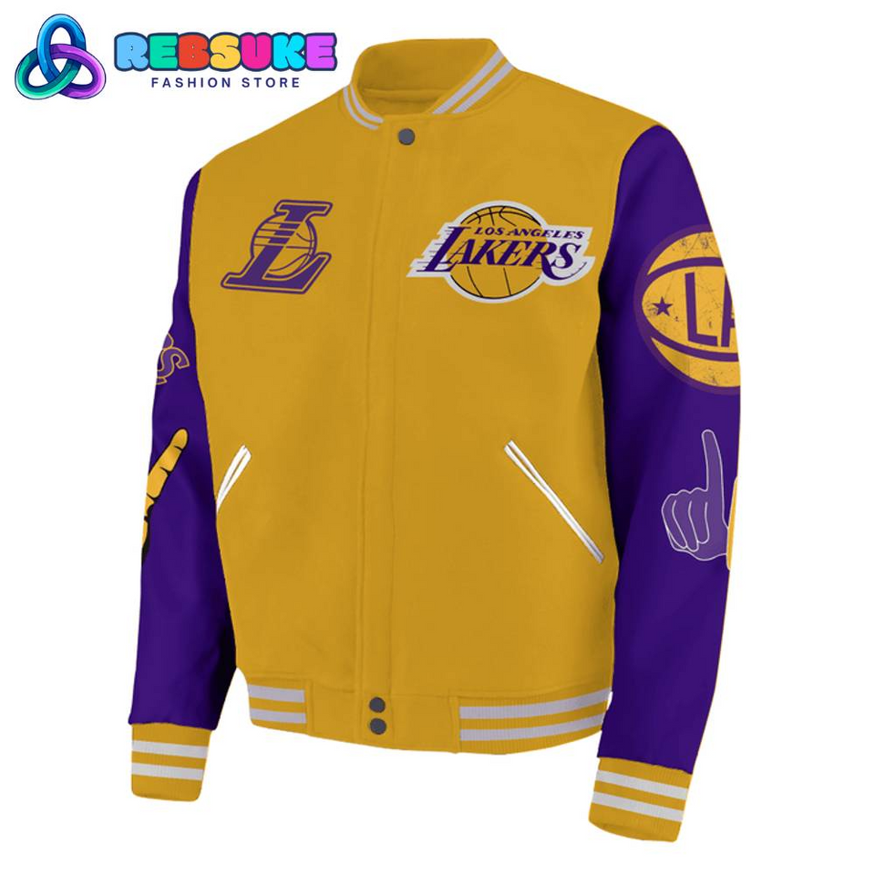Los Angeles Lakers NBA The Lake Show Baseball Jacket