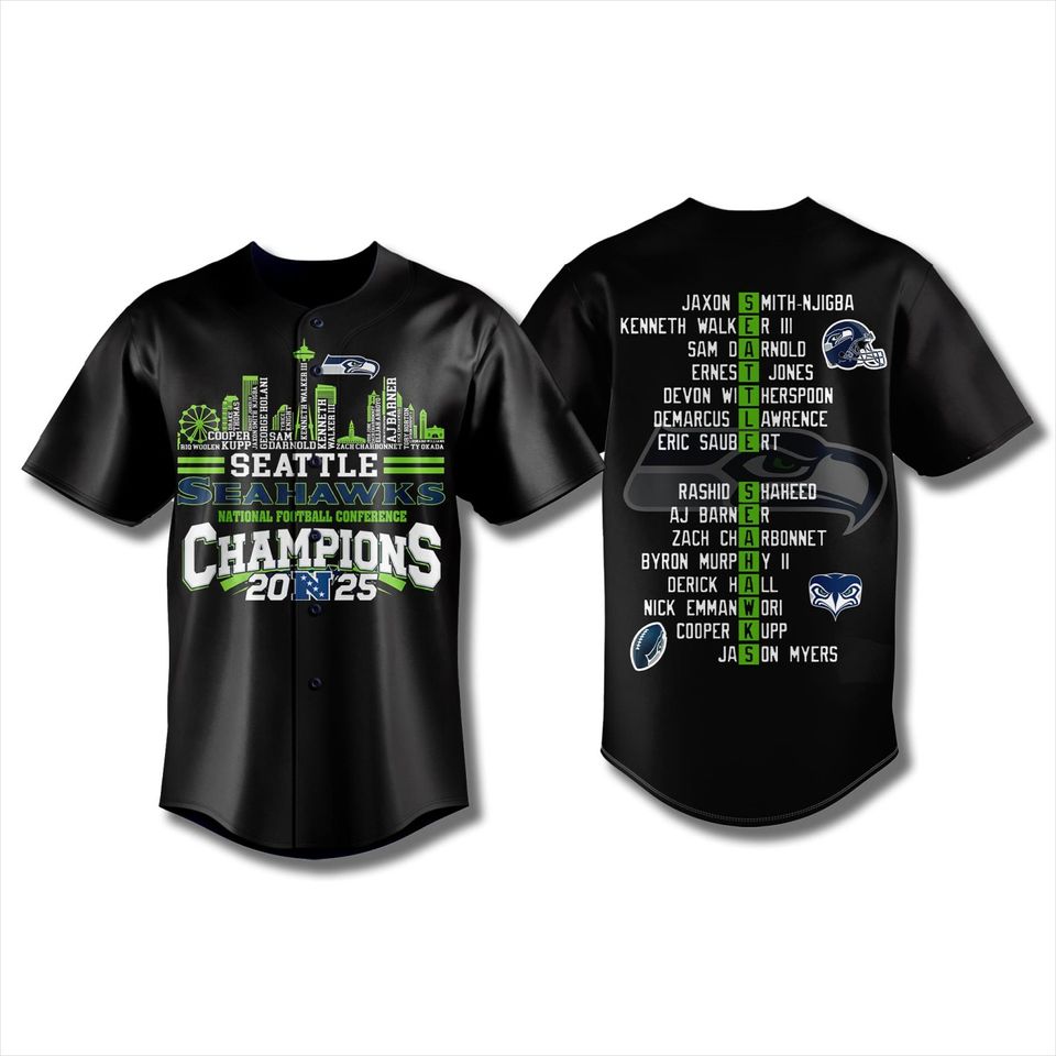Seahawks 2025 NFC Championship Baseball Jersey