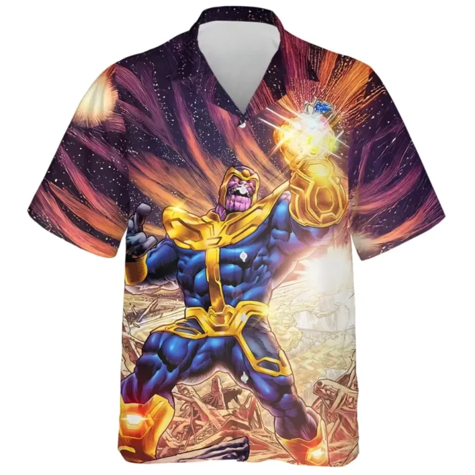 Disney Marvel Thanos Infinity Stones Comic Art Hawaiian Shirt