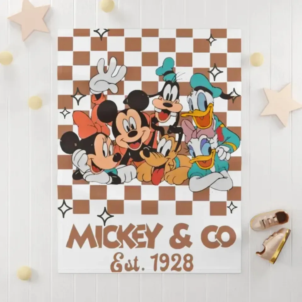 Disney Cute Mickey Mouse & Friends  Fleece Blanket