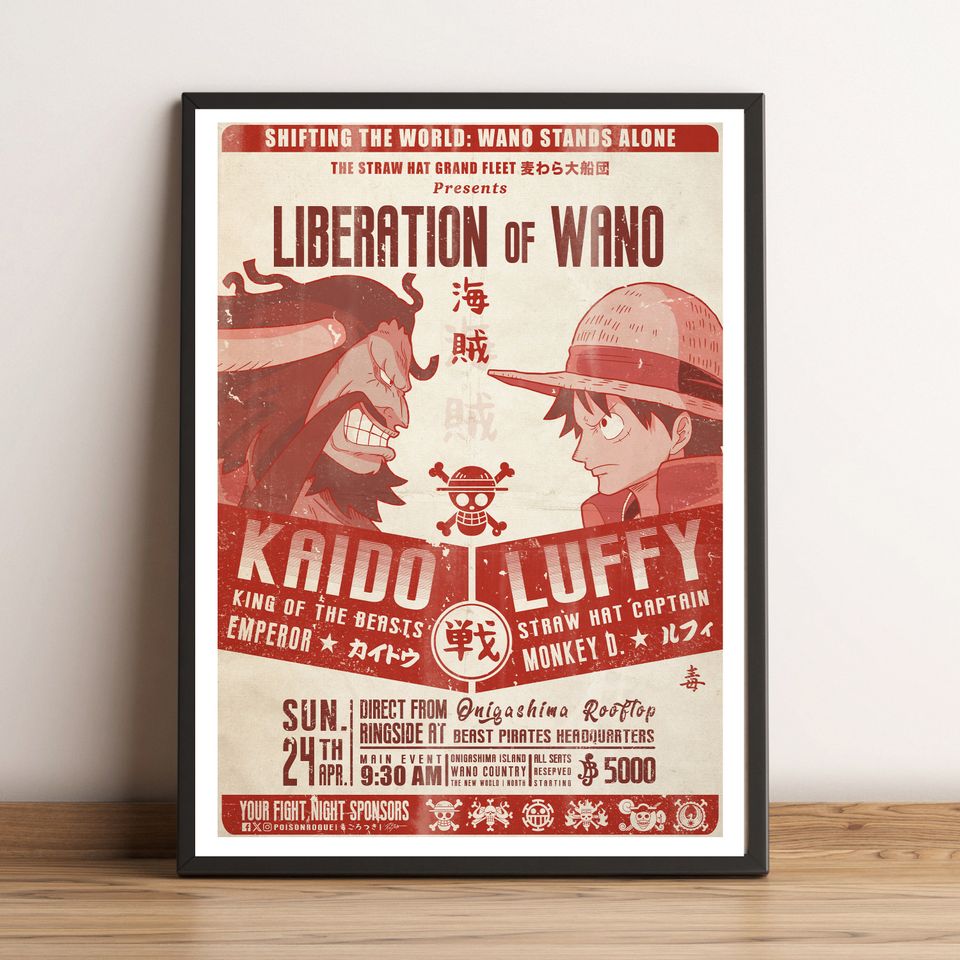 One Piece Poster, Luffy vs Kaido Poster