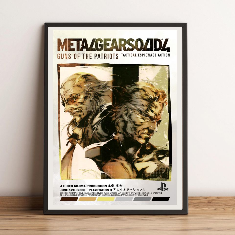 Metal Gear Solid 4 Cover Poster