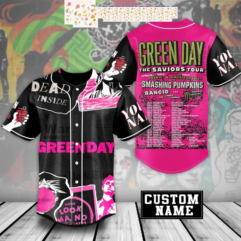 Green Day The Saviour Tour 2024 Personalized Baseball Jersey