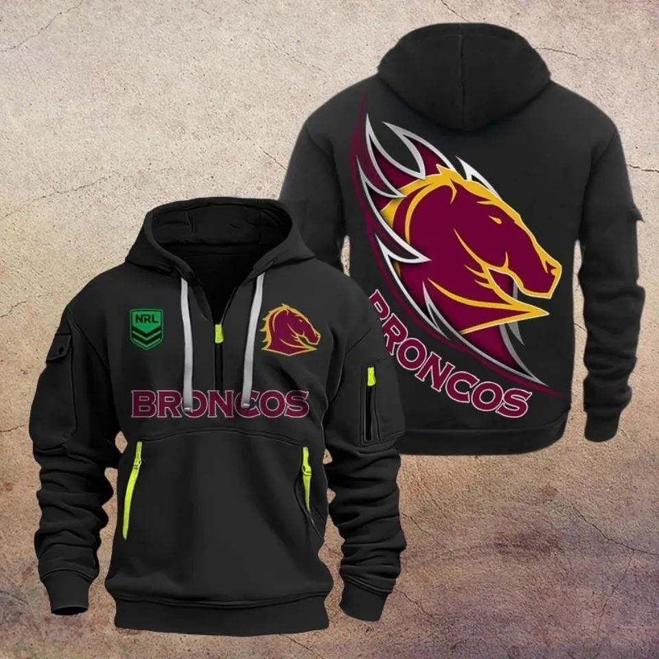 Brisbane Broncos Zip Hoodie Multicolor