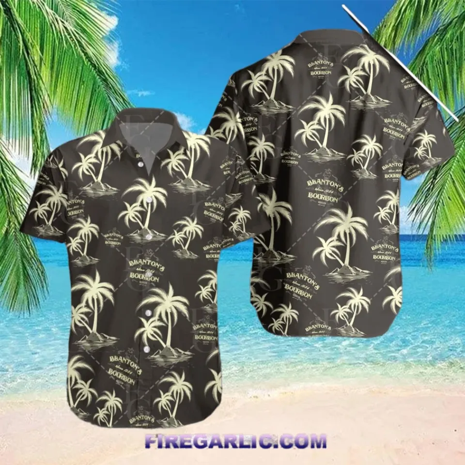 Blanton's Bourbon Tropical Islands Hawaiian Shirt