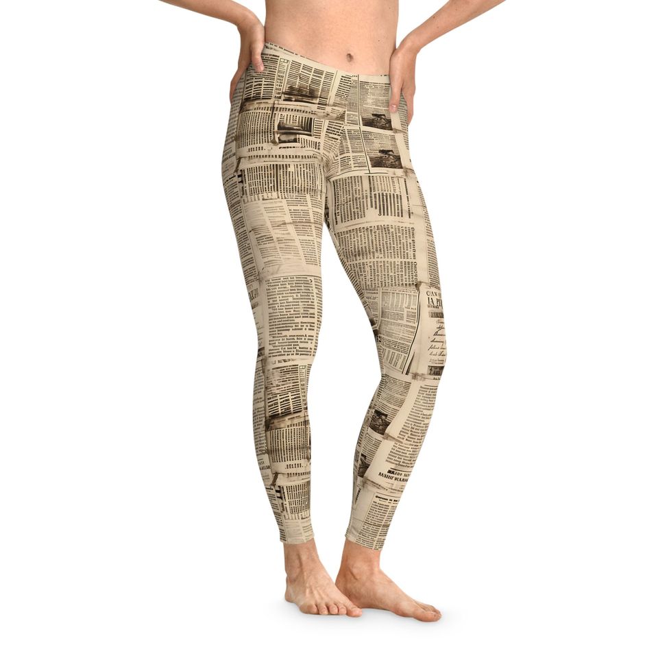 Newspaper Stretchy Leggings