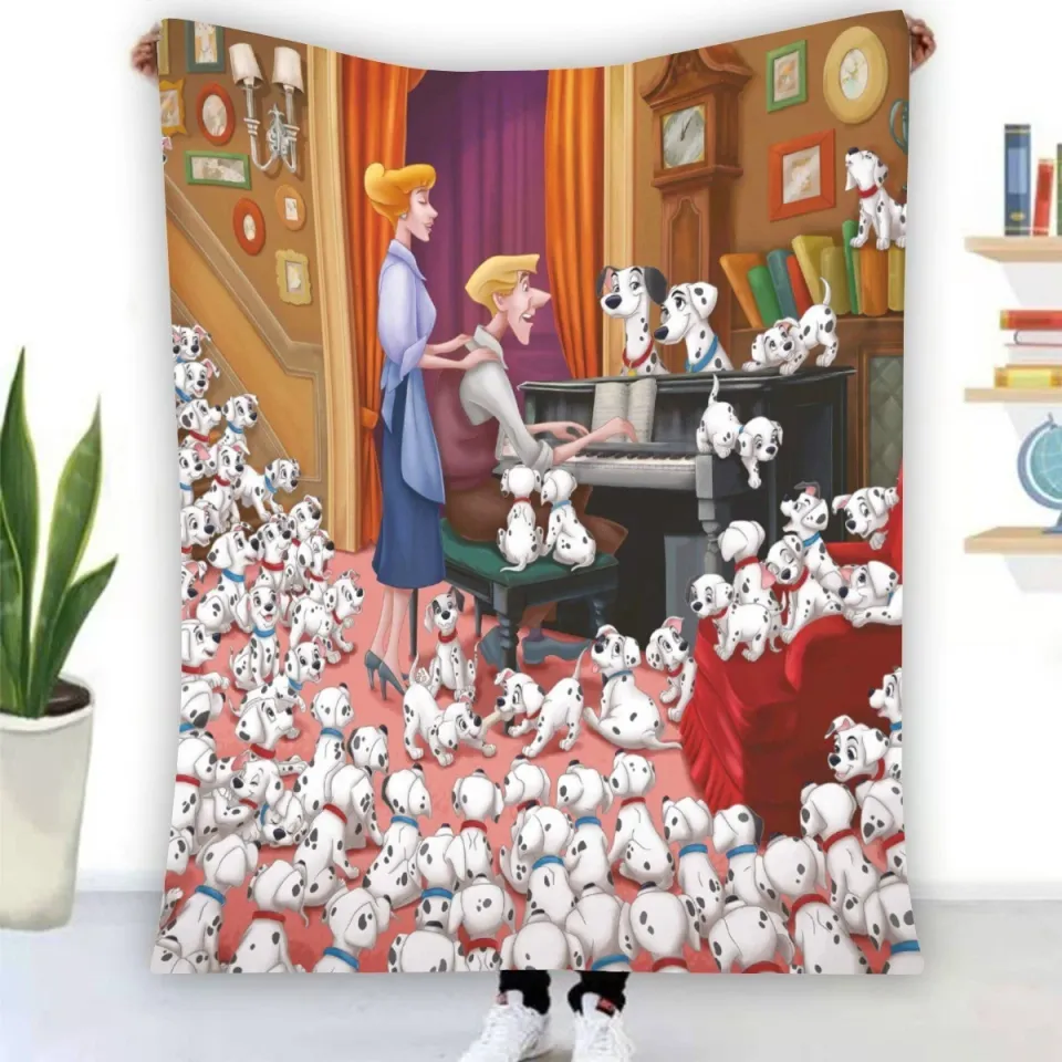 Top! 101 Dalmatians Roger Soft Warm Single-Side Printing Flannel Fleece Blanket