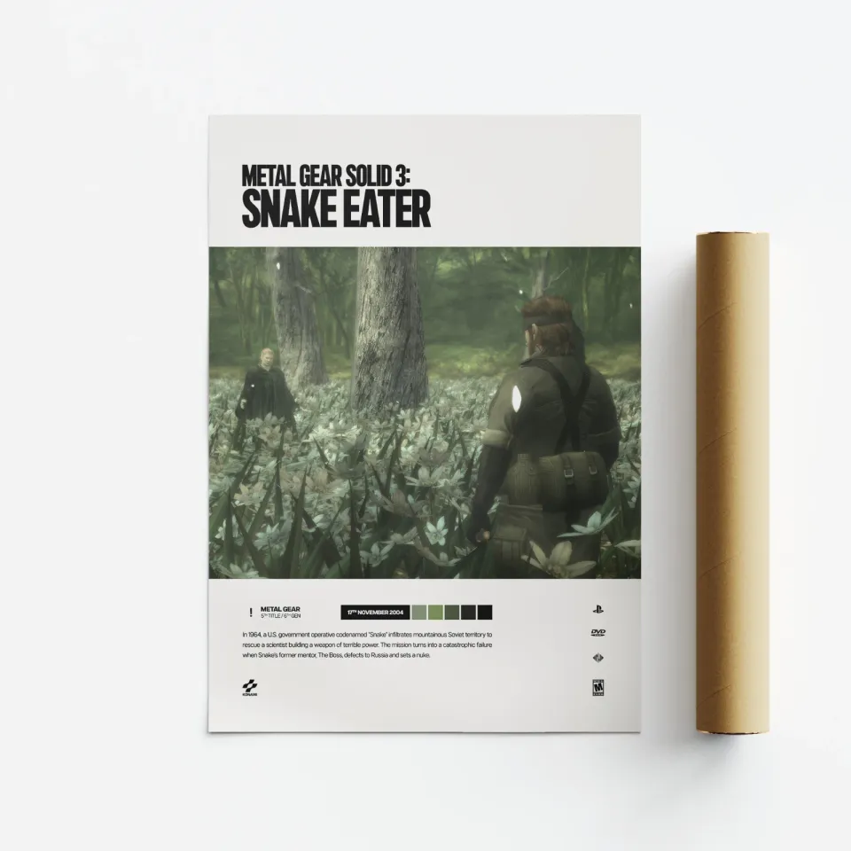 Metal Gear Solid 3 Snake Eater 2004 Video Game Art Poster Print