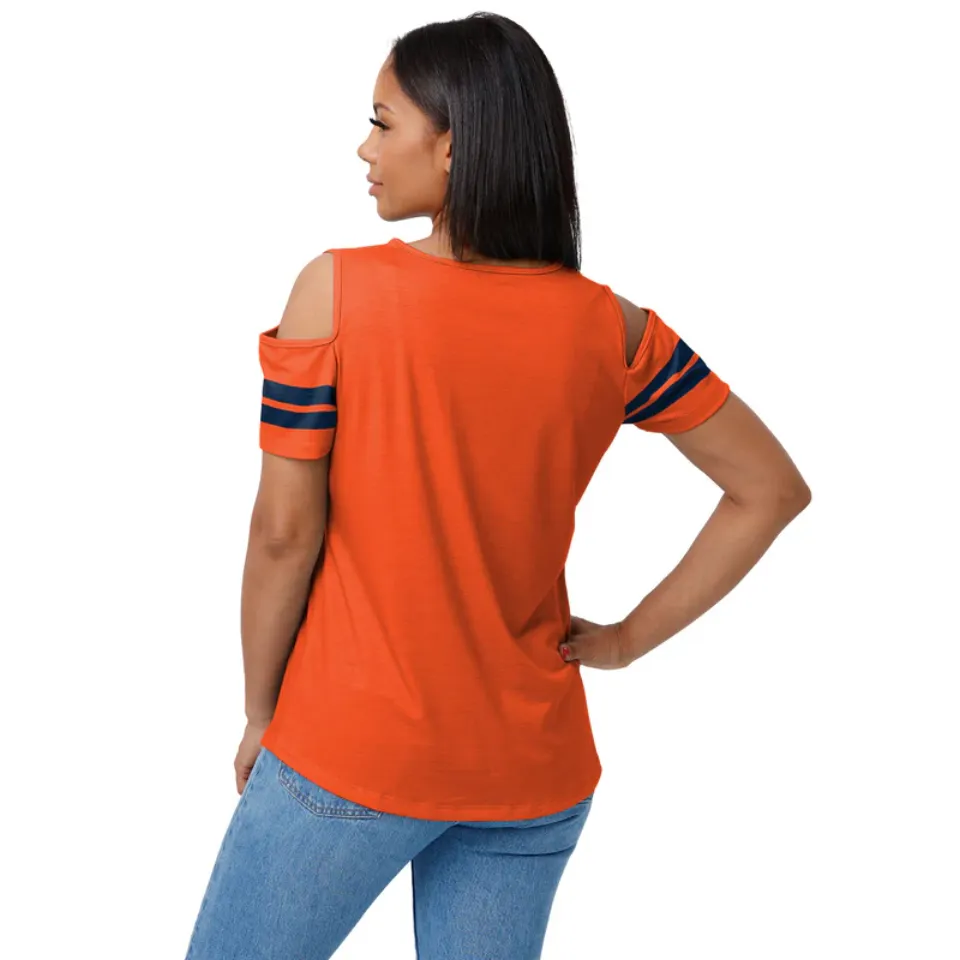 Denver Broncos football Womens Shoulder T-Shirt