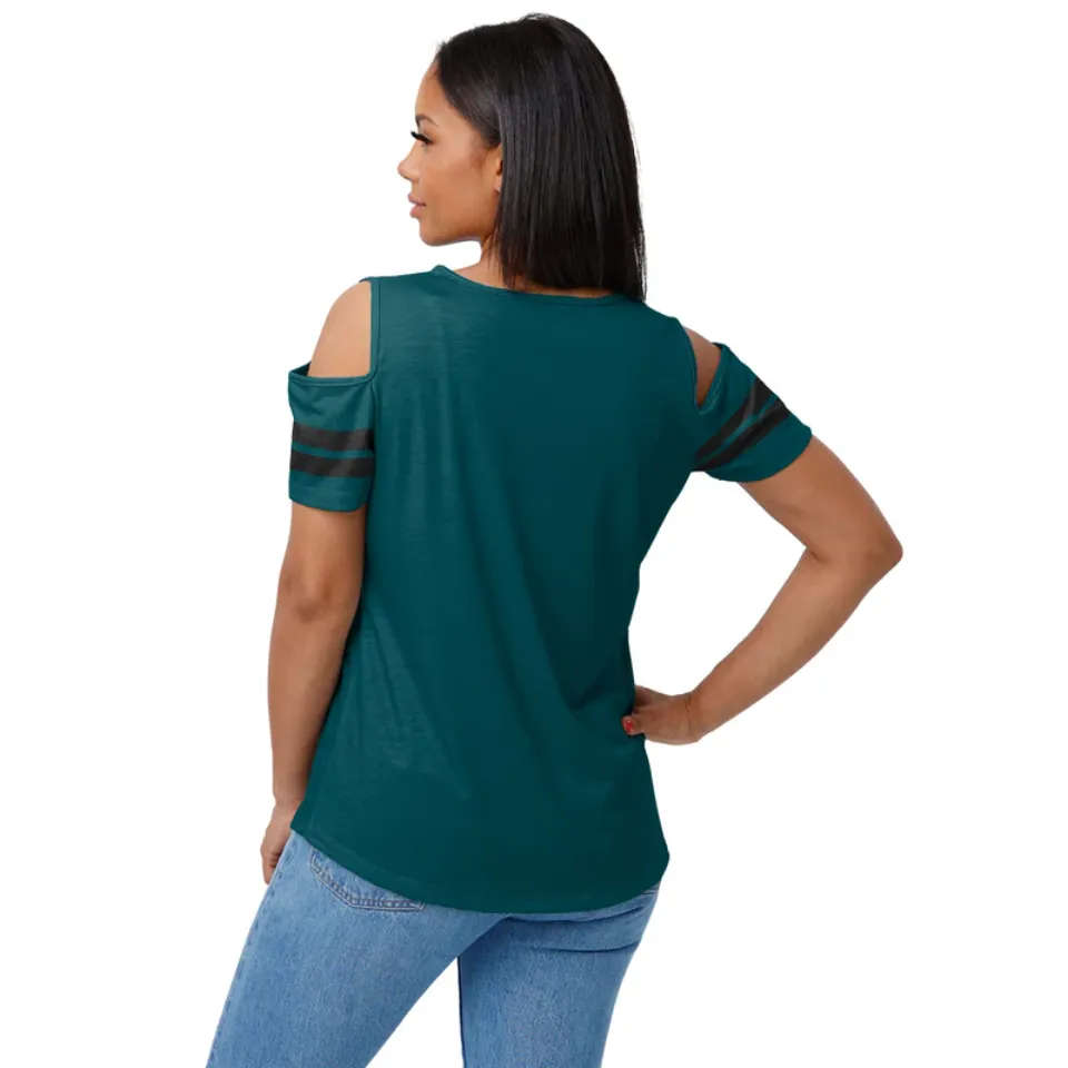 Philadelphia Eagles football Womens Shoulder T-Shirt