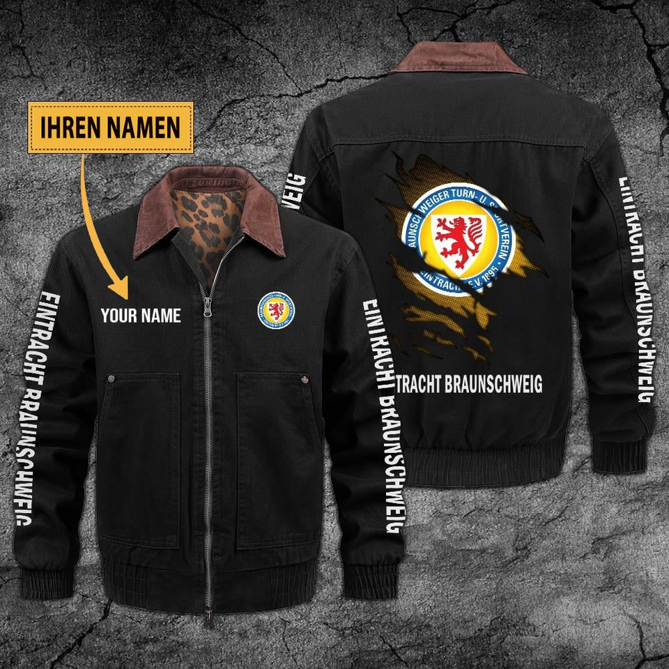 Personalized Eintracht Braunschweig Collared Bomber Jackets