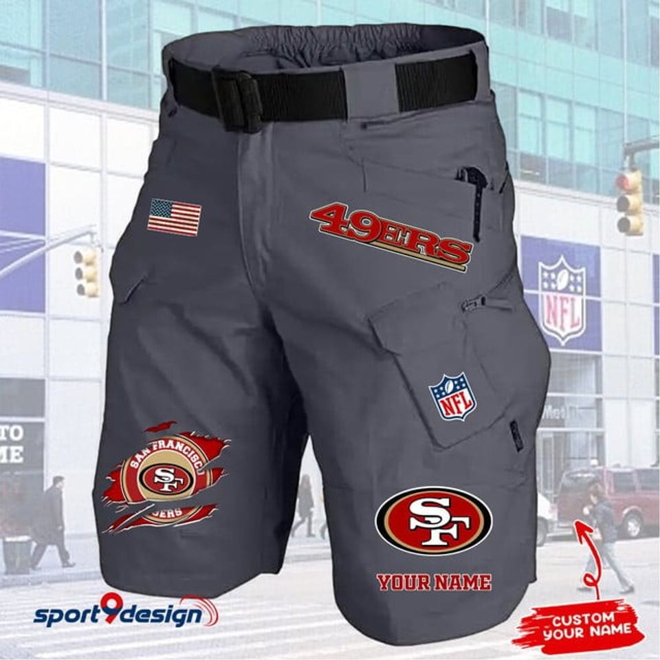 San Francisco 49ers Limited Edition Front Pockets Men Shorts (Belt Not Included)