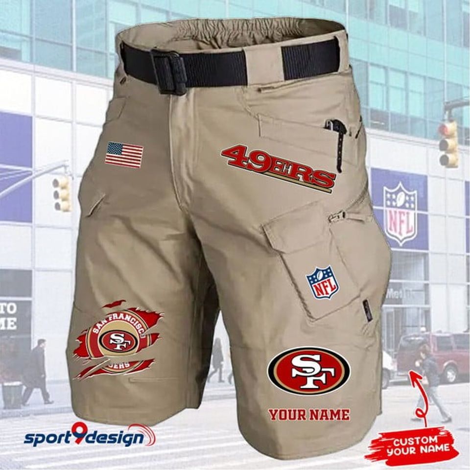 San Francisco 49ers Limited Edition Front Pockets Men Shorts (Belt Not Included)