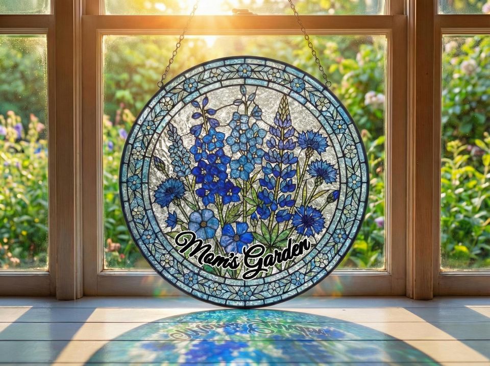 Discover Custom Flower Suncatcher - Personalized Mom's Garden Decor - Flower Window Hanging