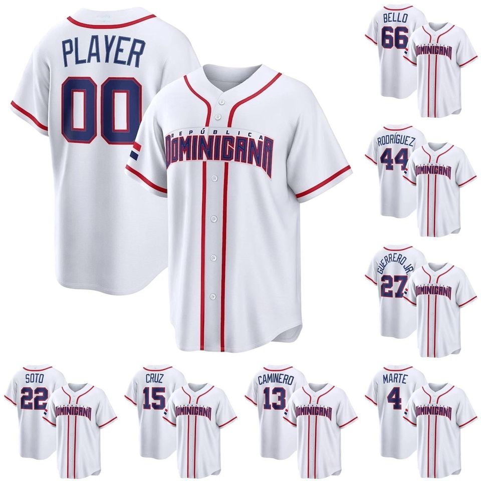 Custom Men's/Youth Dominicana Team Jersey  2026 World Baseball White Fan Personalized Name Number Shirt