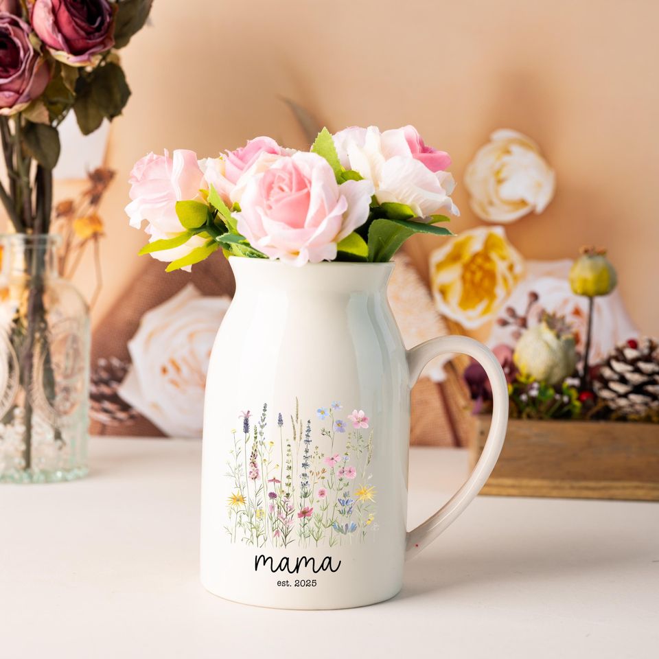 Discover Unique Mothers Gifts, Mama's Flower Vase, Grandma's Gifts, Birthday Gifts, Gifts for Mama/Grandma/Nanny/Nana, Christmas Gifts for Mum