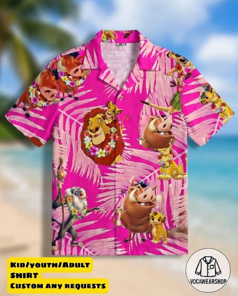 Lion King Hawaiian Shirt, Hakuna Matata Tropical Aloha Style