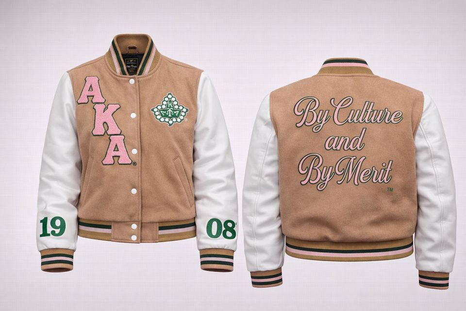 Tan Varsity Jacket - Cropped