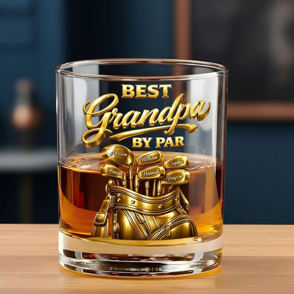 Discover Personalized Whiskey Glass, Golf Club Name Tumbler, Golf Grandpa By Par